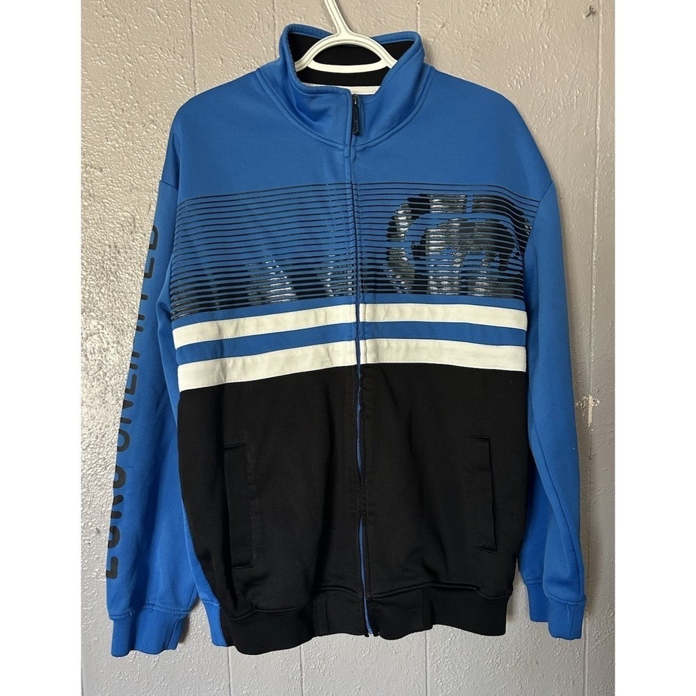 Vintage Ecko Unlimited Size L Full Zip Track Jacket Blue Streetwear Y2K Hip Hop